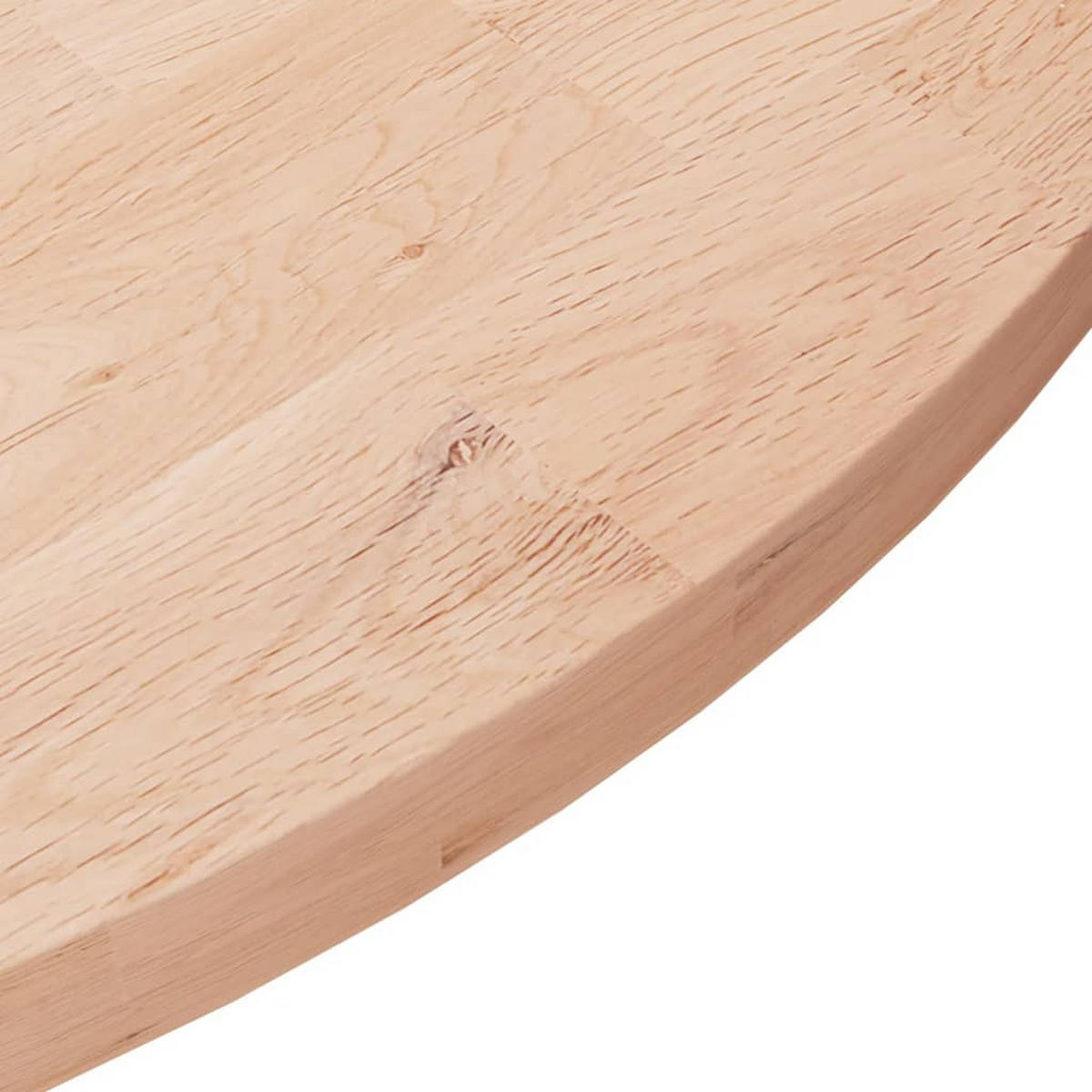 TISCHPLATTE Runde Ø70/2,5 Cm Unbehandeltes Massivholz Eiche - Naturfarben, Holz (70/70/2.5cm) - vidaXL