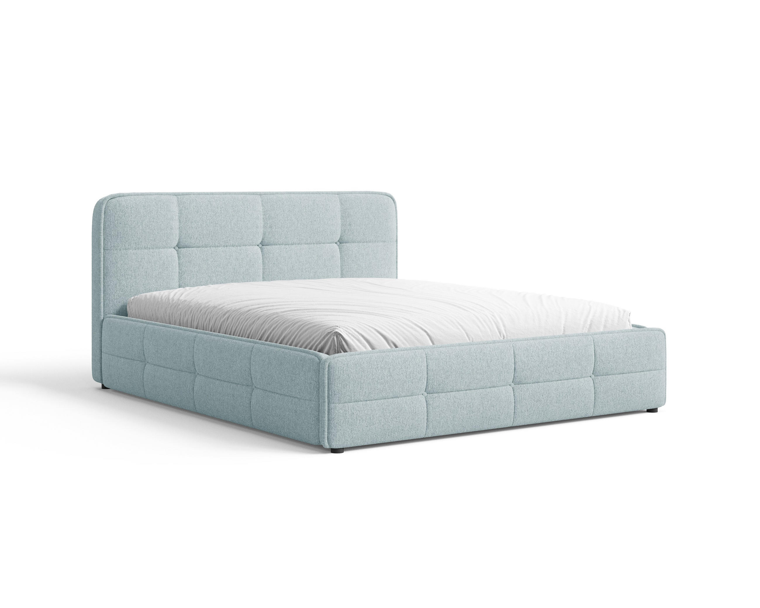 POLSTERBETT 17 180 x 200 cm – Aragon – Bett mit Federmechanismus und Stauraum - Blau, Holz (180/200cm) - ROYAL24_MARKT