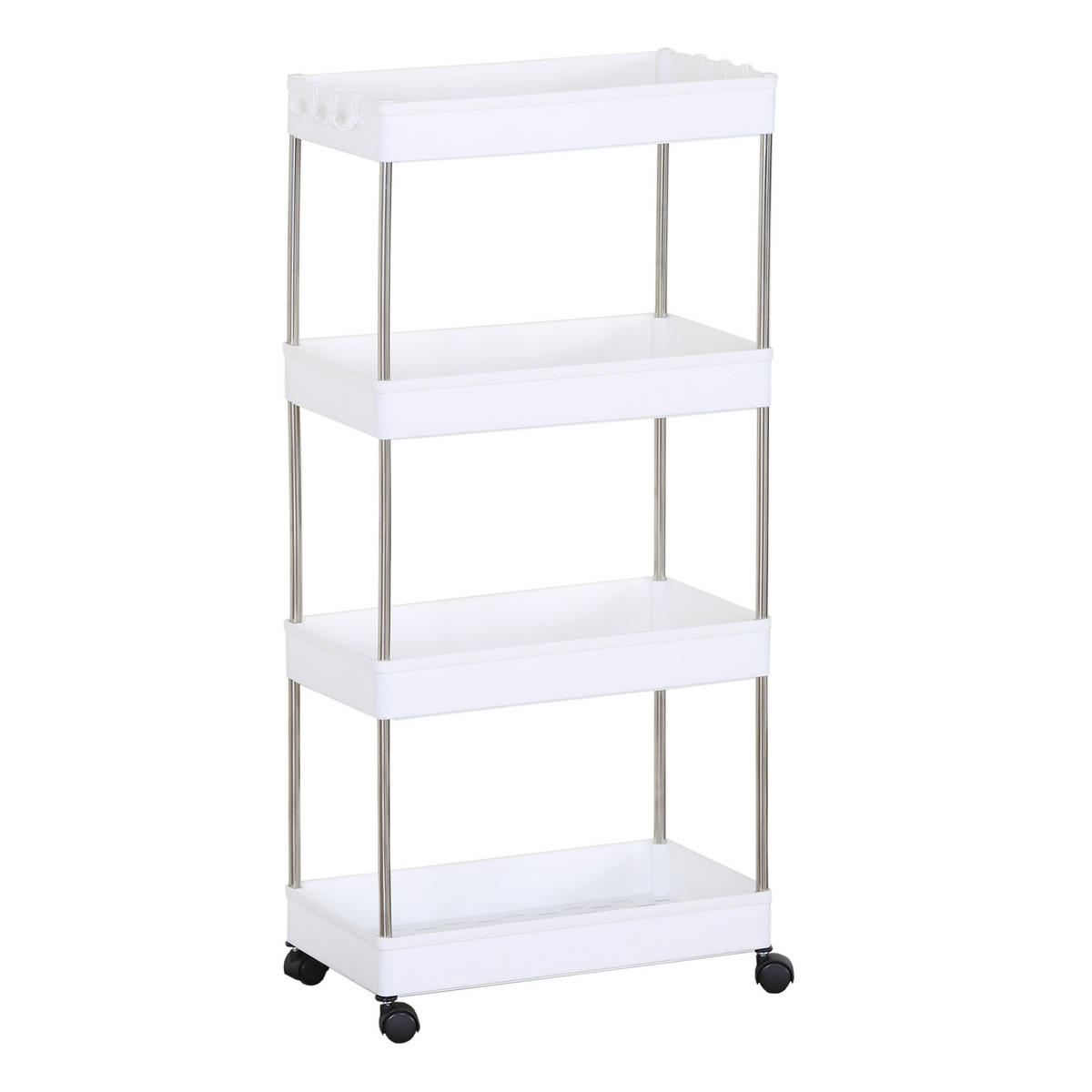 KÜCHENWAGEN Weiß 23/40/85 cm - Weiß, Kunststoff (23/85/40cm) - Mobili Rebecca
