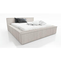 POLSTERBETT RIO 180x200 Hellbraun - Hellbraun, Textil (180/200cm) - A&J MöbelLand
