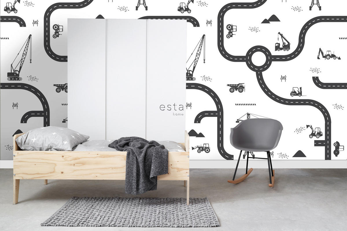 FOTOTAPETE Fahrzeuge 200 x 279 cm - Schwarz, Papier (200/279cm) - ESTAhome