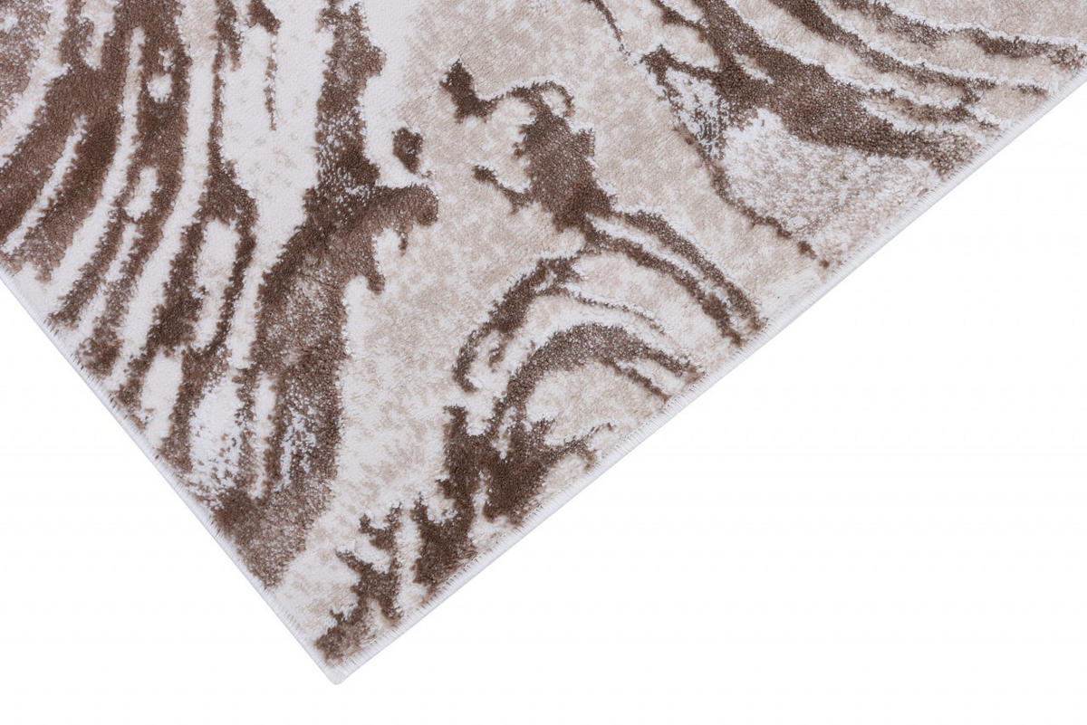 KOBEREC béžový hnedý krémový - 230 x 240 cm - hnedá/krémová, textil (230/240cm) - Mazovia