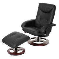 RELAXSESSEL MIT HOCKER Schwarz - Schwarz, Textil (77/105/68cm) - MCW