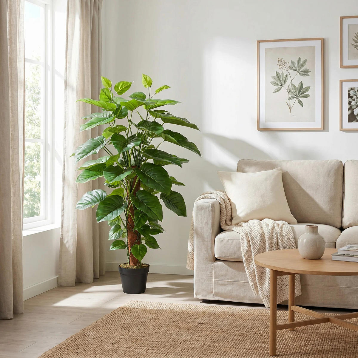 KUNSTPFLANZE Künstlicher Pothos – Elowyn 120 cm - Grün, Kunststoff (120cm) - aplanta