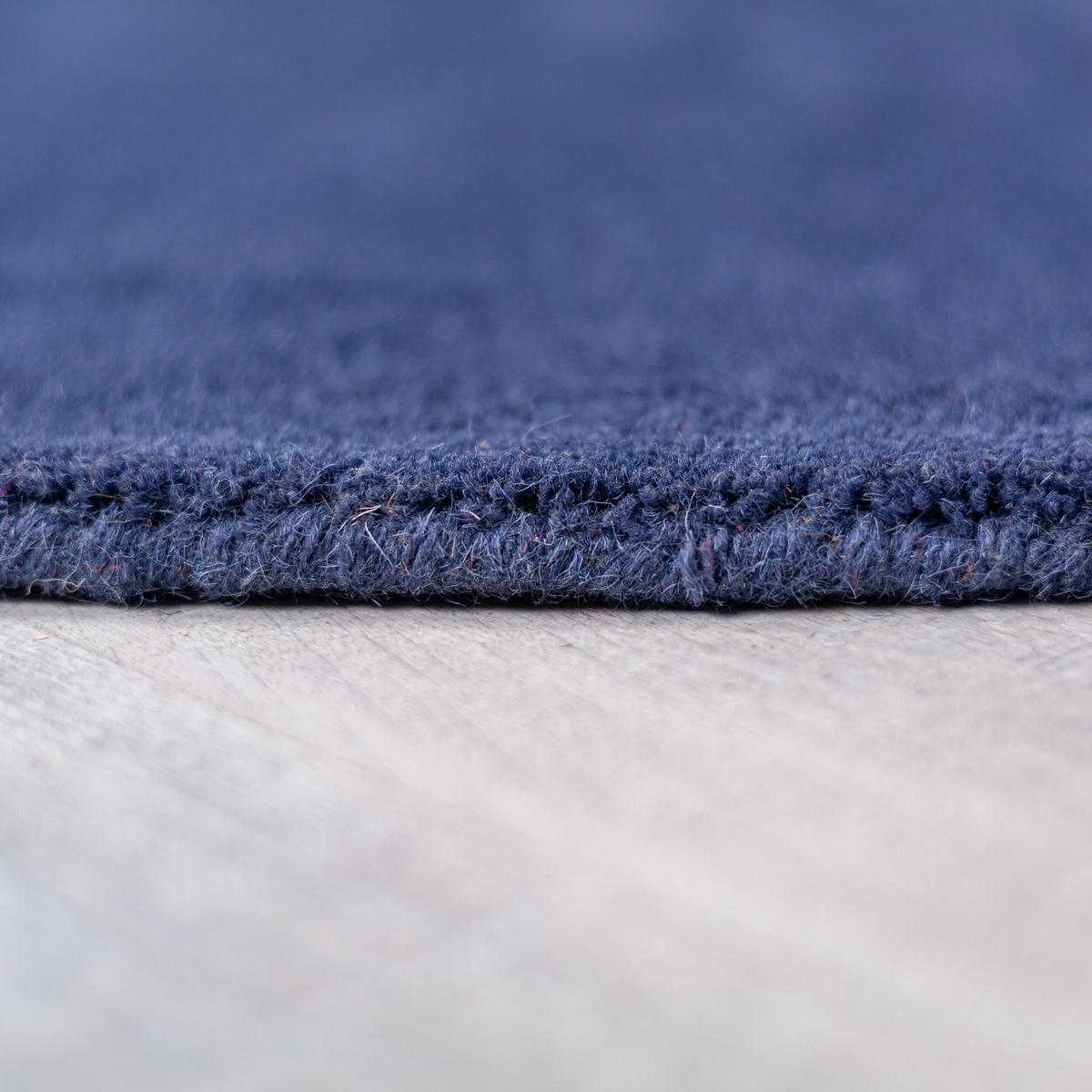 WOLLTEPPICH Segment Muster, Geometrisch, Wohnzimmer Blau-Beige Rund 150x150 - Blau, Textil (150/150cm) - KADIMA DESIGN