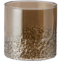 KERZENHALTER Basic Braun 10X10X10 cm Glas - Braun, Glas (10/10/10cm) - Mondex