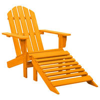 ADIRONDACK-GARTENSTUHL mit Fußteil Massivholz Tanne Orange - Orange, Holz (70/88.5/70cm) - furnicato