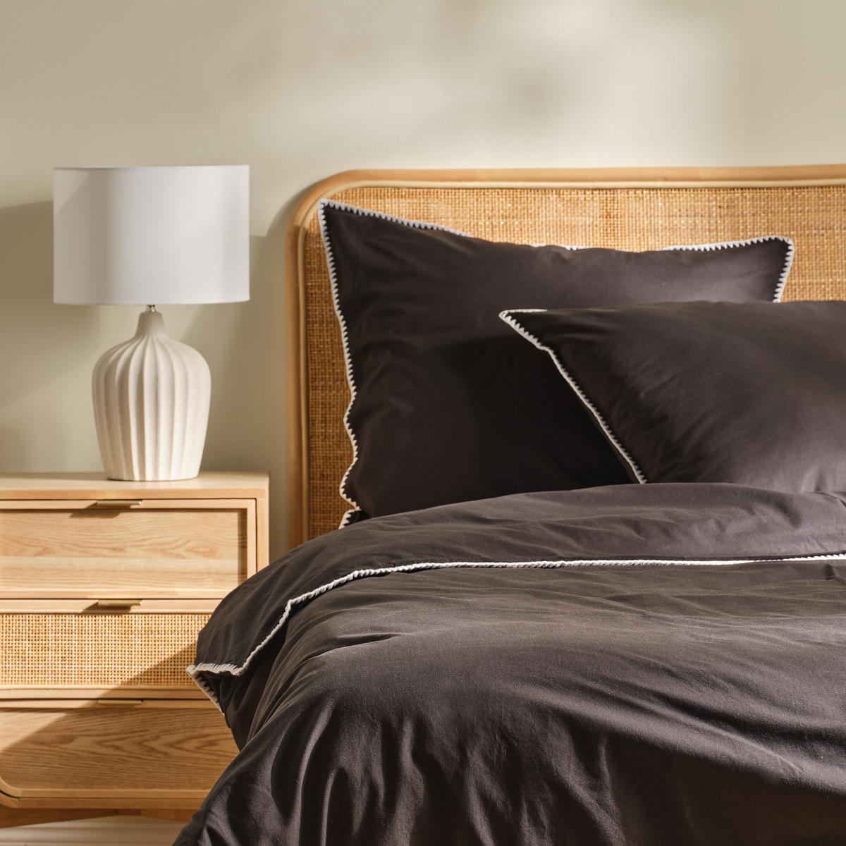 BETTWÄSCHE Tanger - Schwarz, Textil (200/220cm) - home&you