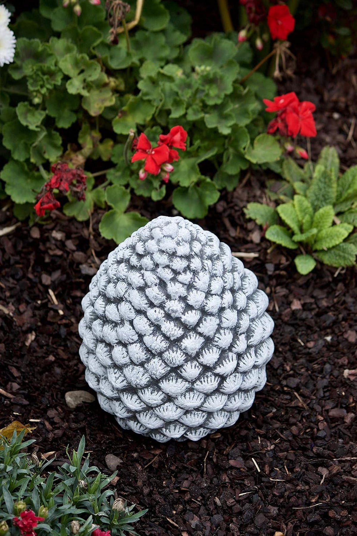 STEINFIGUR Stein Zapfen Tannenzapfen Deko - Grau, Stein (16/24/14cm) - stoneandstyle