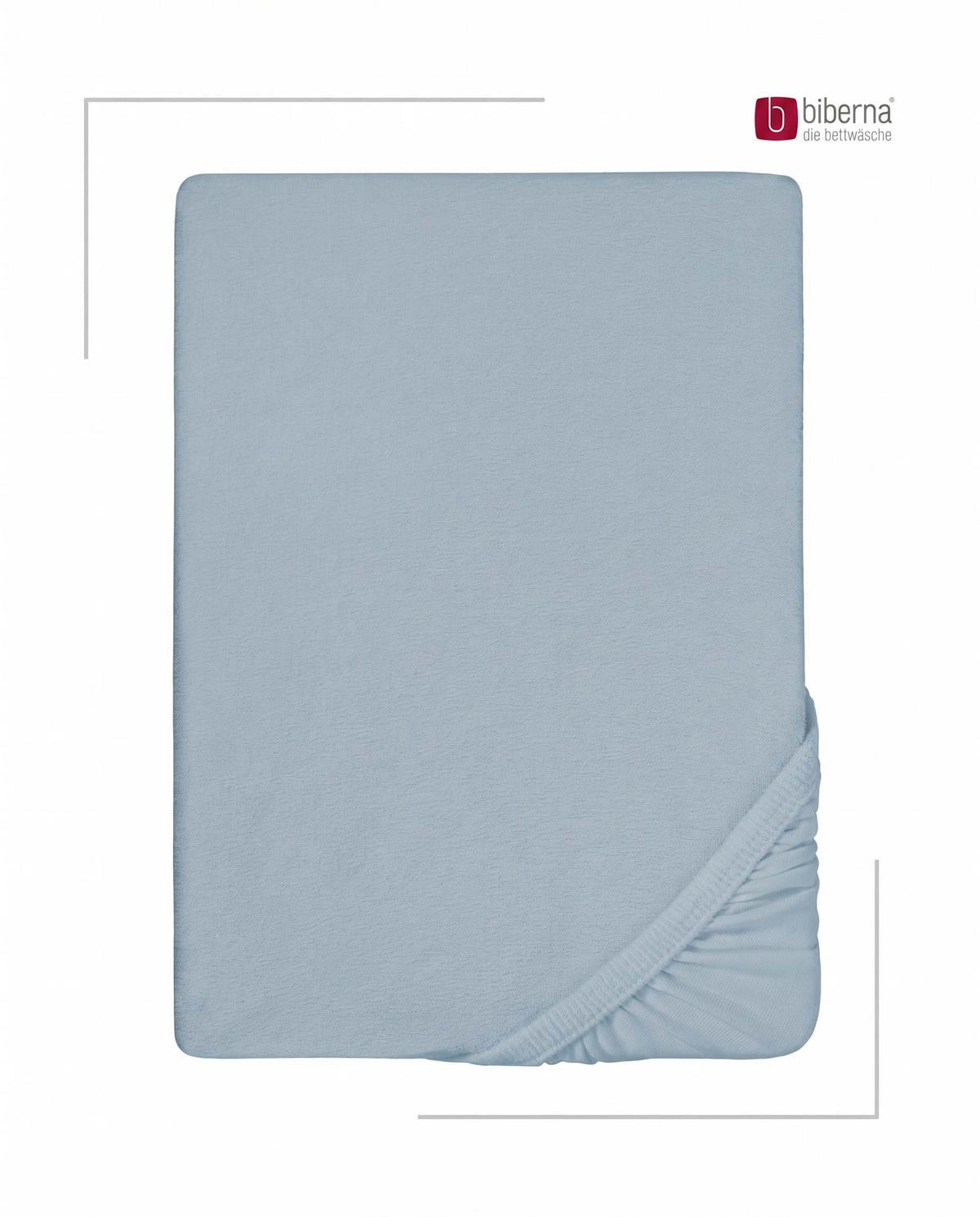 SPANNBETTTUCH Premium Frottee taubenblau, 180x200 cm - 200x200 cm - Blaugrau, Textil (200/200cm) - biberna
