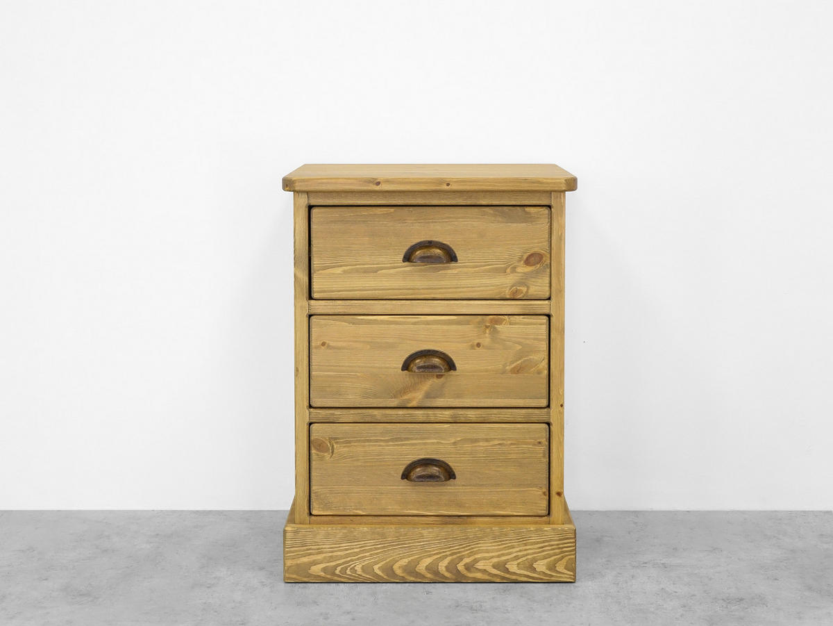 NACHTTISCH aus Massivholz Dakota - Hellbraun, Holz (50/69/40cm) - Seart