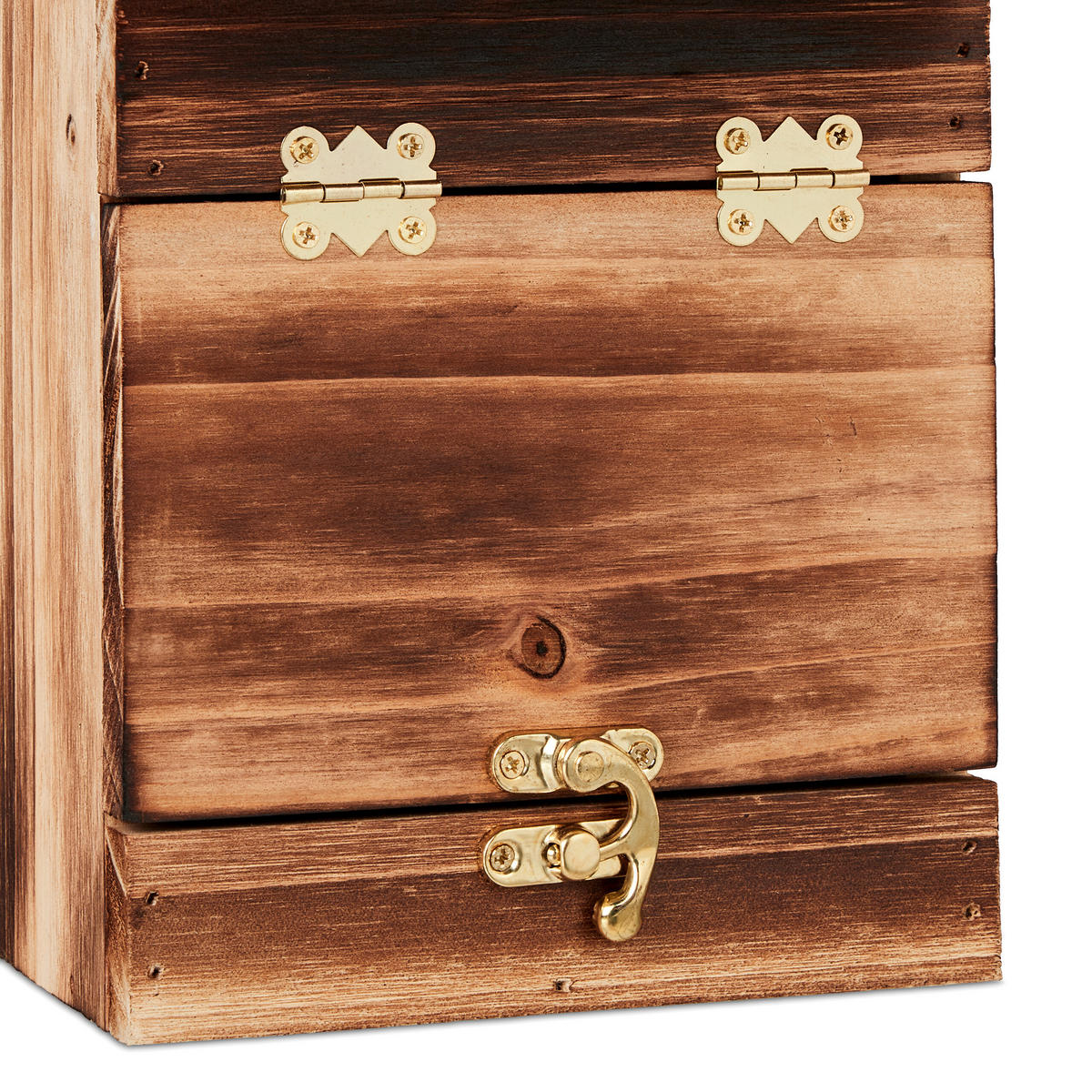 NISTKASTEN - Hellbraun, Holz/Metall (14/24.5/14cm) - Relaxdays