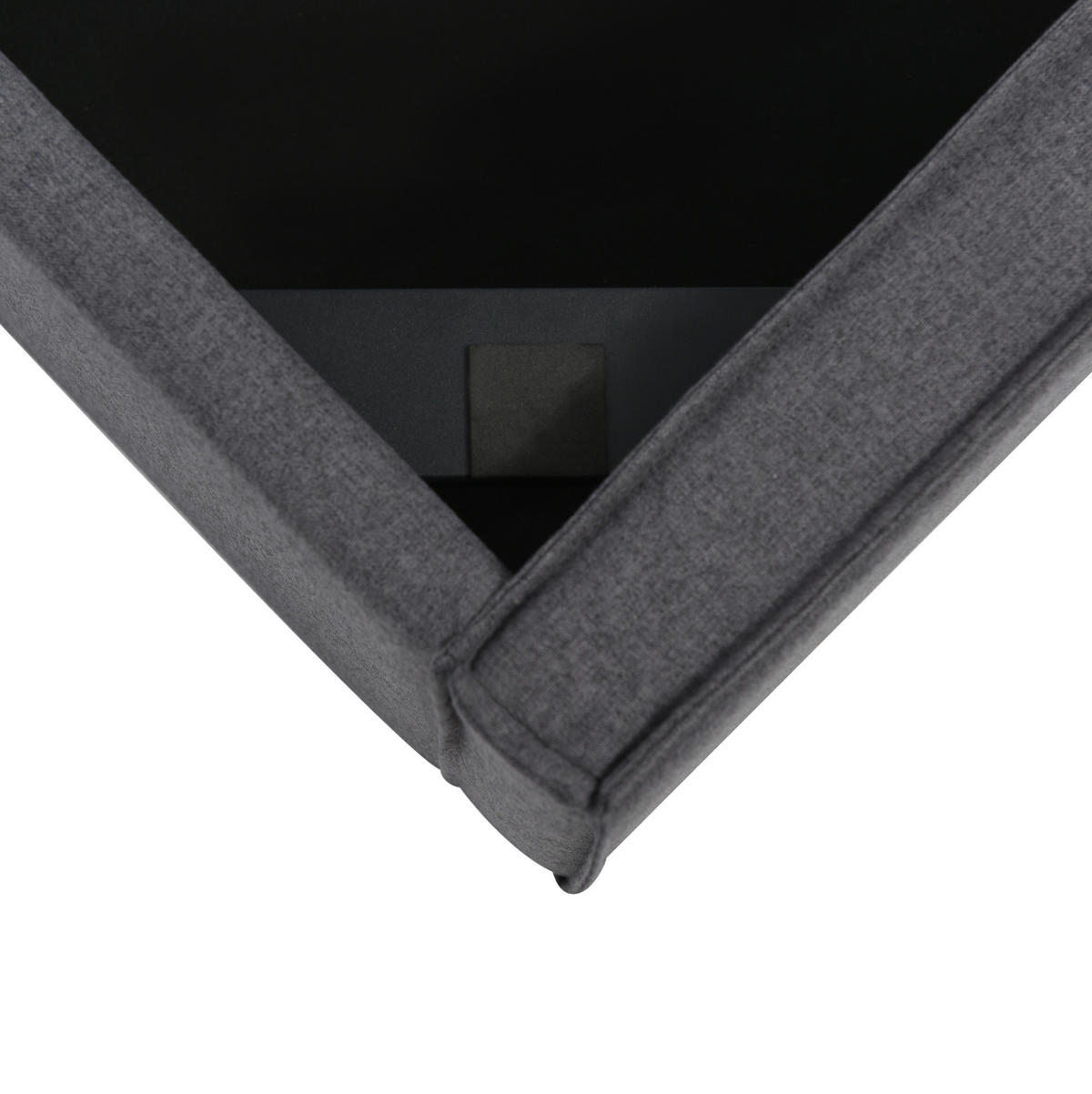 POLSTERBETT 90/200 cm Grau aus Baumwolle mit Stauraum - Grau, Textil (90/200cm) - OKMYHOME