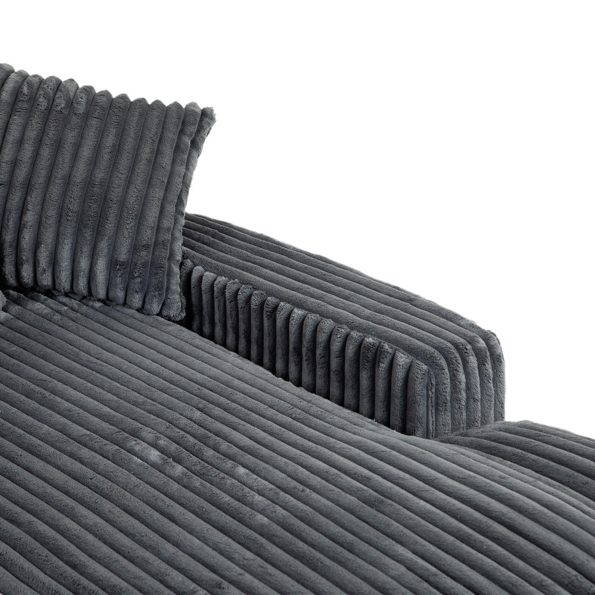 SOFABETT 125/155/63 cm Dunkelgrau - Dunkelgrau, Textil (155/63/125cm)