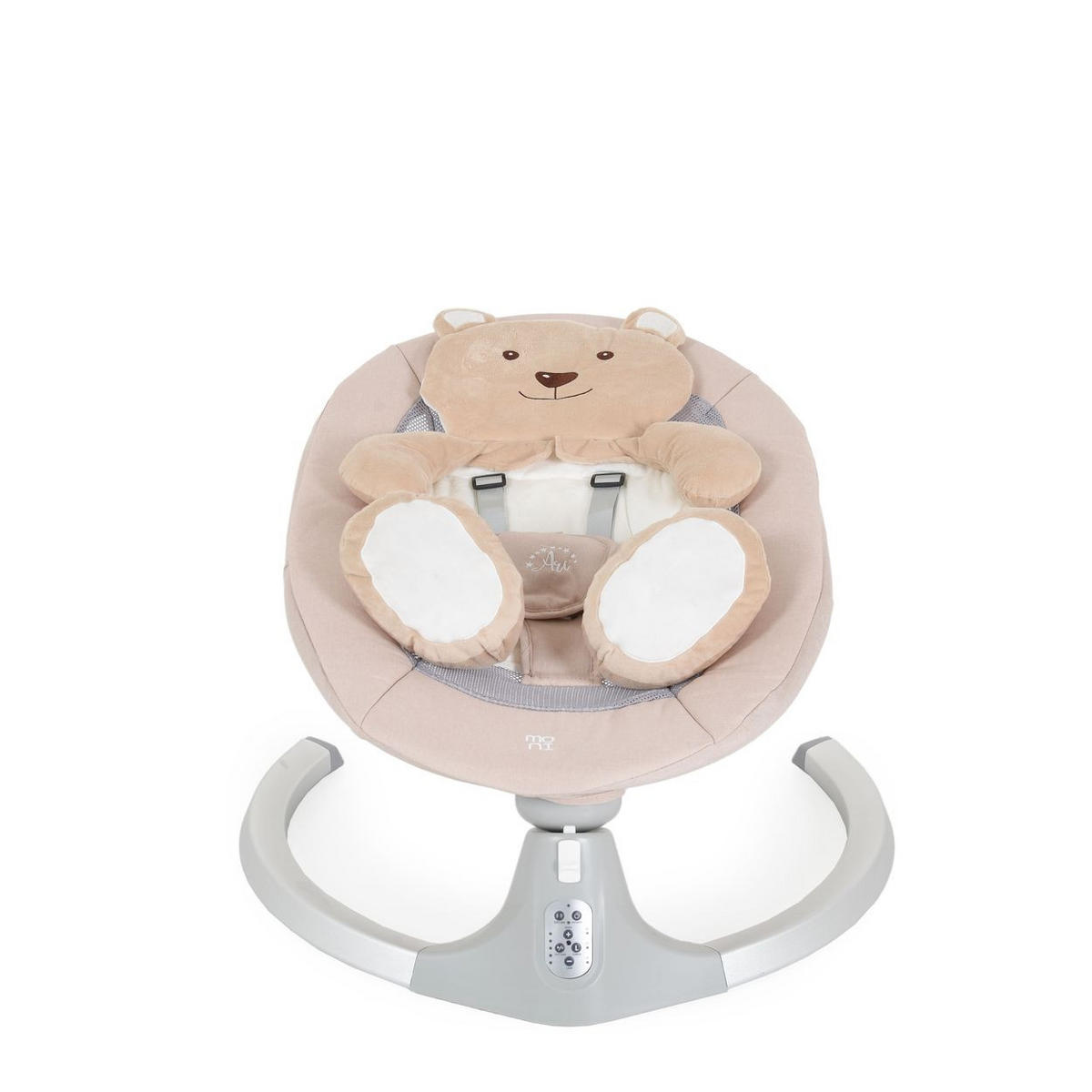 BABYWIPPE Ari Bär beige 5 Schaukelgeschwindigkeiten, 12 Melodien, Fernbedienung, Timer - Beige, Metall - Moni