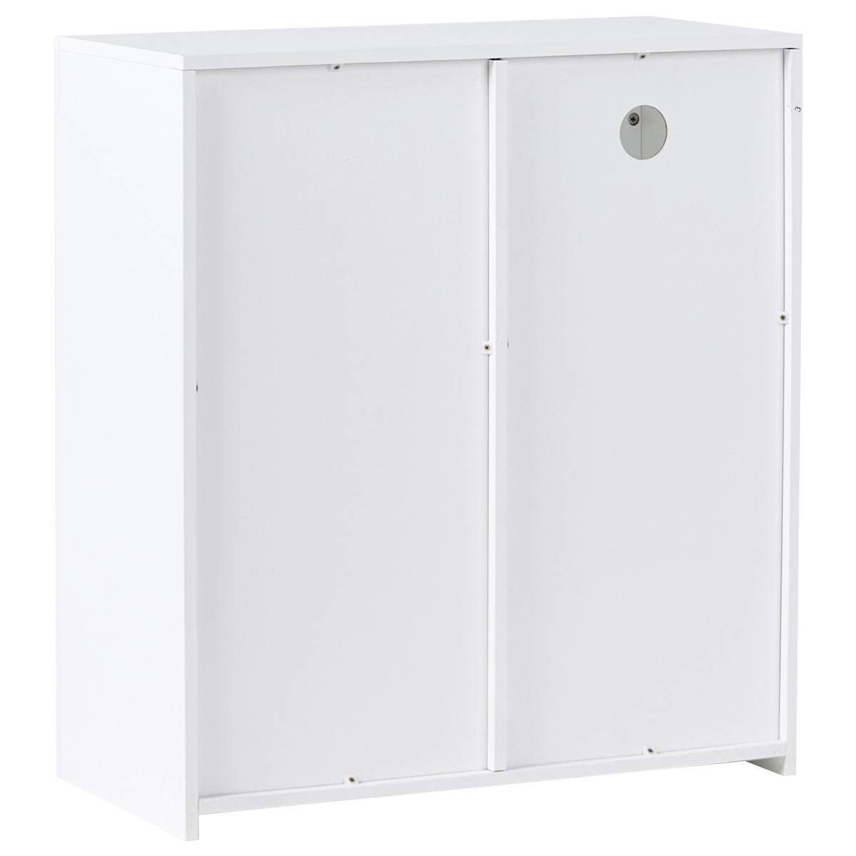 SIDEBOARD mit LED-Beleuchtung Weiß Kamloops - Weiß, Holzwerkstoff (75/84/35cm) - Beliani