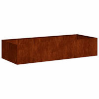 PFLANZKÜBEL Rostig 200/80/40 Cm Wetterfester Stahl - Rostfarben, Metall (80/40/200cm) - vidaXL