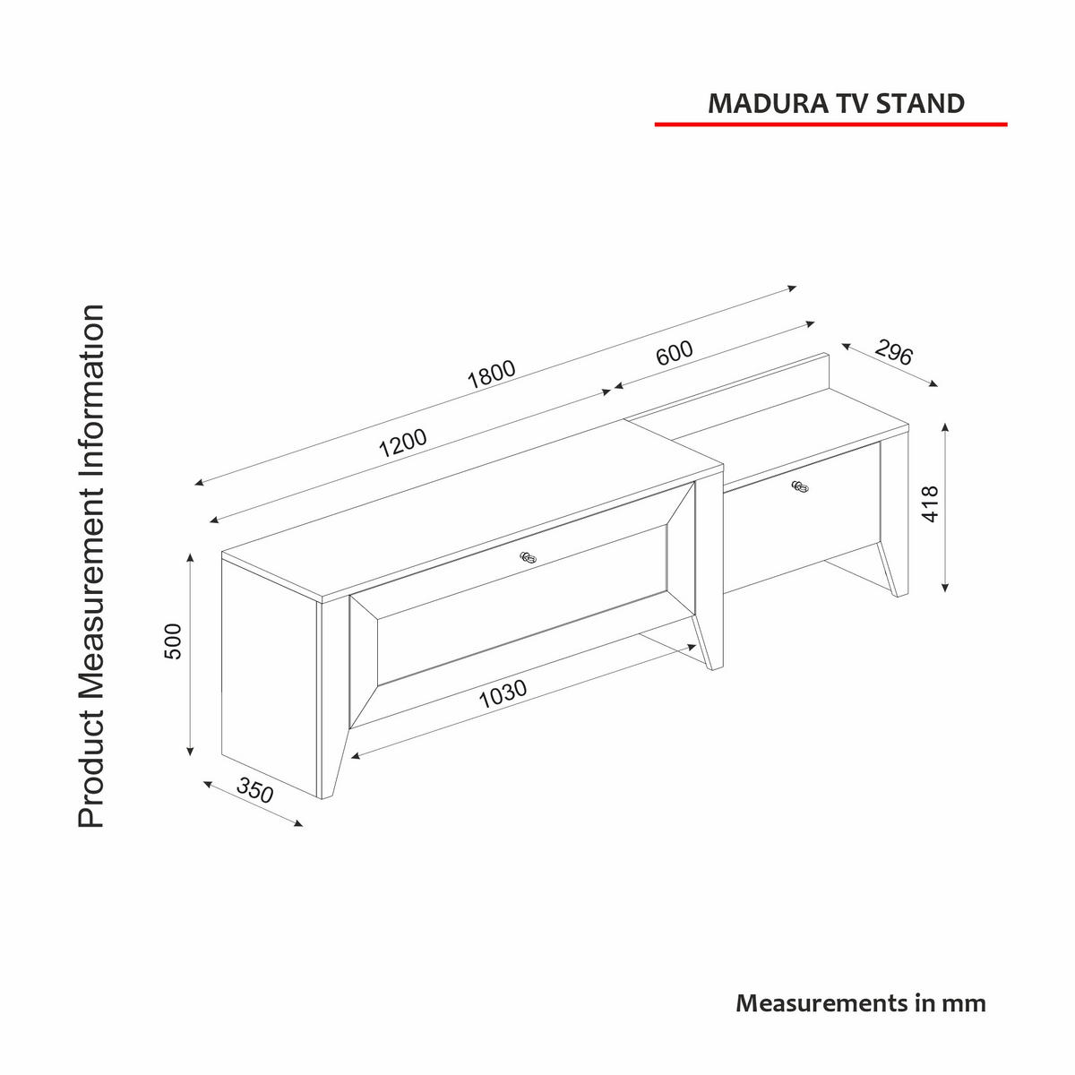 TV-LOWBOARD Madura Saphir Hazeran - Beige, Holzwerkstoff (180/50/35cm) - moebel17