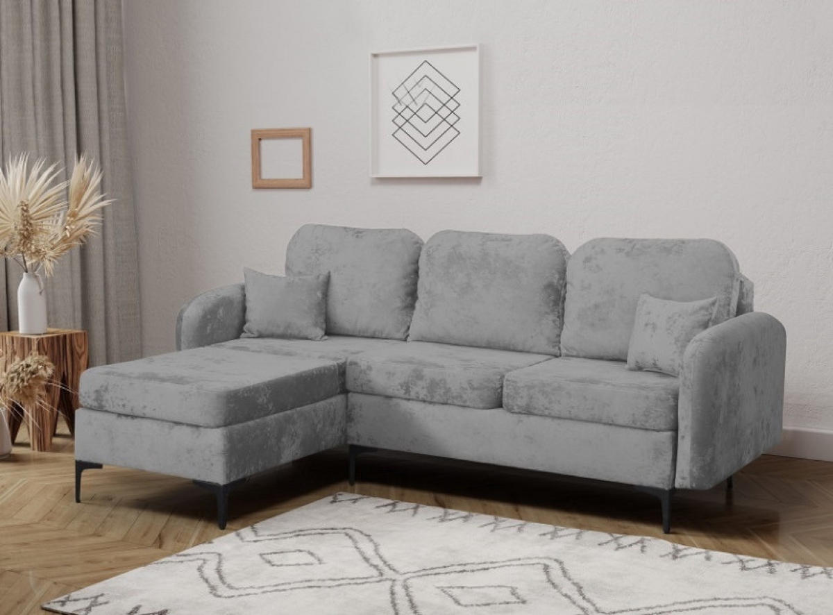 ECKSOFA Grau VENI L Mit Schlaffunktion Links - Grau, Textil (228/172cm) - Sepro Meble