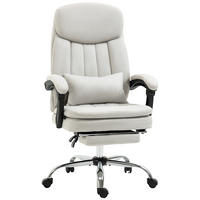 BÜROSTUHL mit Massagefunktion, Creme - Weiß, Kunststoff (67/118/66cm) - Vinsetto