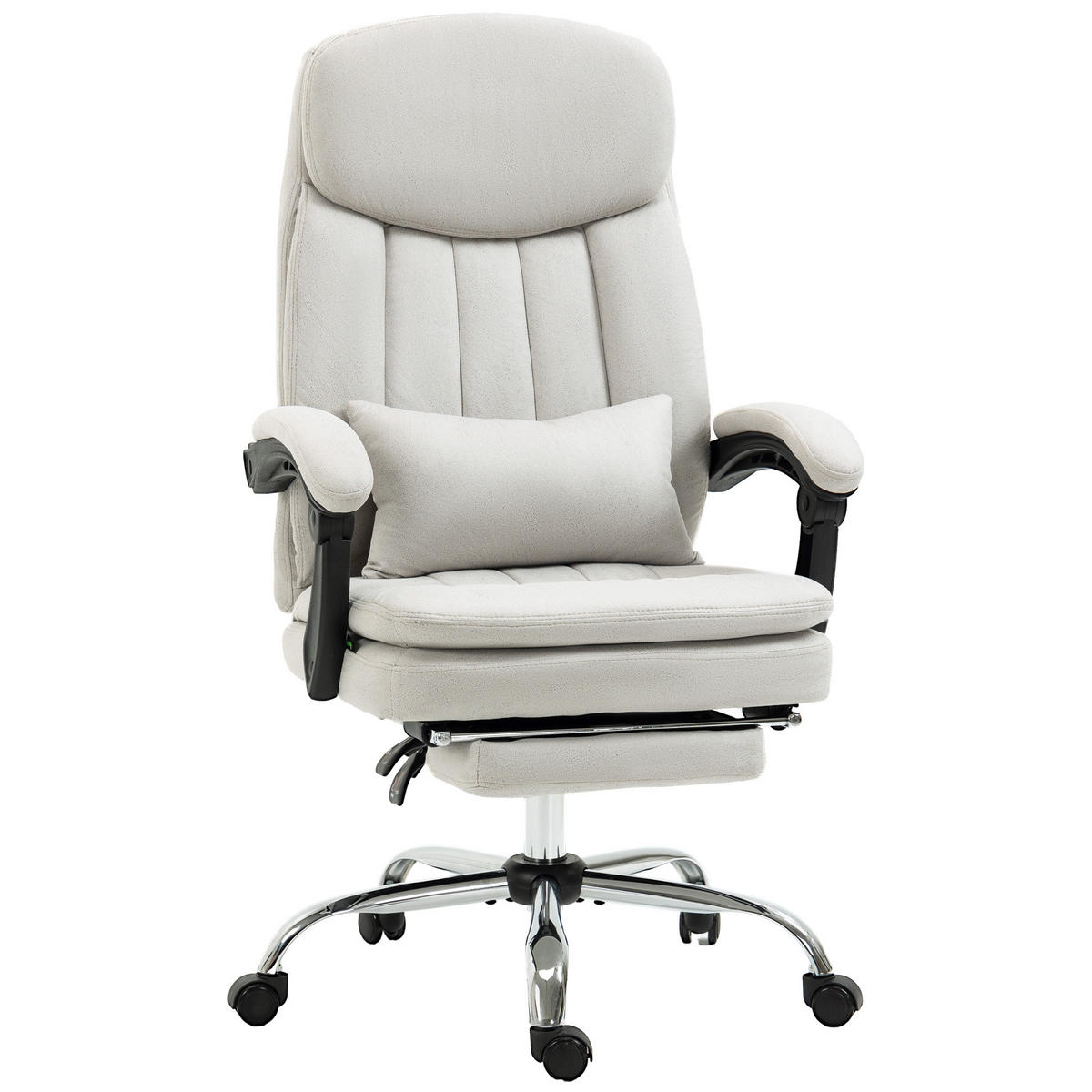 BÜROSTUHL mit Massagefunktion, Creme - Weiß, Kunststoff (67/118/66cm) - Vinsetto