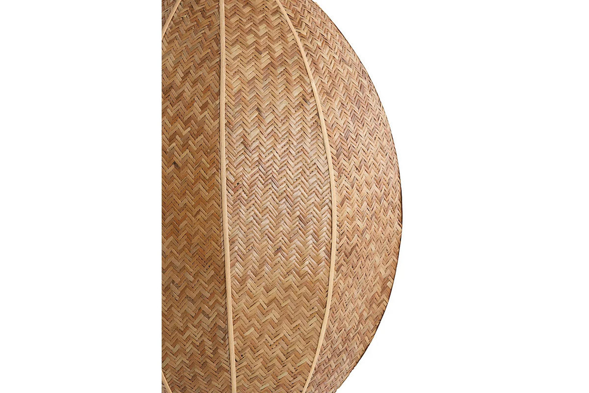 HÄNGELEUCHTE MILATOS Ø38x51 cm, Braun, Holz - Braun, Holz (38/38/51cm) - Light & Living