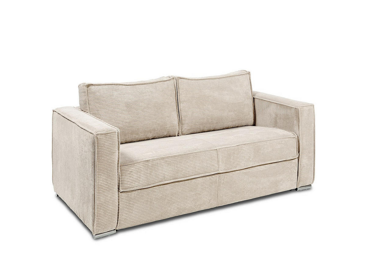 SCHLAFSOFA - 3 Personen - Samt, Stoff - Anthrazitgrau - - Anthrazit, Textil (195/90/223cm) - Vente-Unique