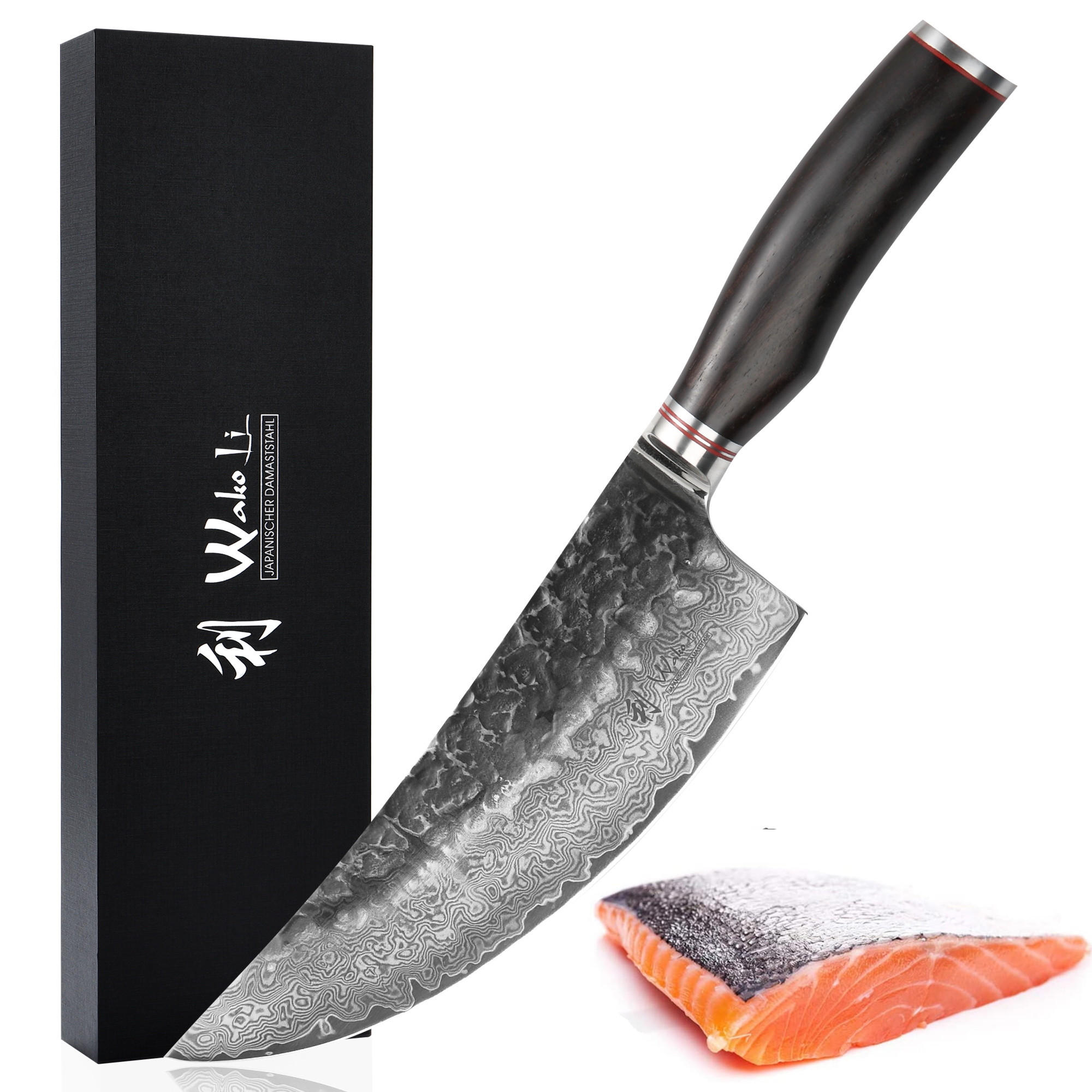 KOCHMESSER 20 cm - Schwarz, Holz/Metall (34cm) - Wakoli