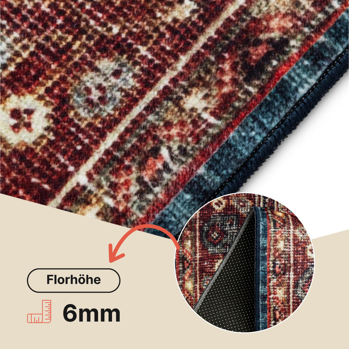 TEPPICH ISPAHAN Rot 200/300 cm - Rot, Textil (200/300cm) - Tapiso