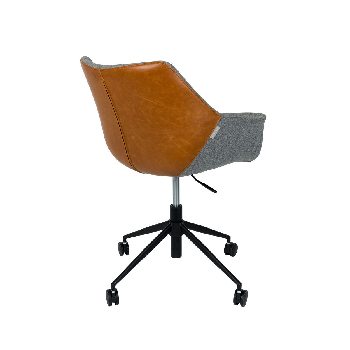 BÜROSTUHL Doulton Armlehne Vintage Braun - Braun, Textil (67/79/63cm) - Zuiver