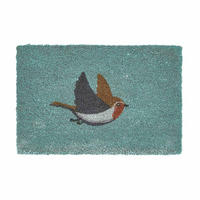 KOKOSMATTE Rotkehlchen Blaugrau 40/60 cm - Blaugrau, Kunststoff/Textil (40/60cm) - Homescapes