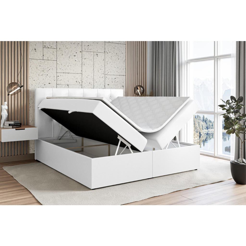 Thumbnail - Altdecor Boxbett, Schwarz Hochglanz, Holzwerkstoff, Höhe ca. 20 cm, 180x200 cm, Schlafzimmer, Betten, Boxspringbetten