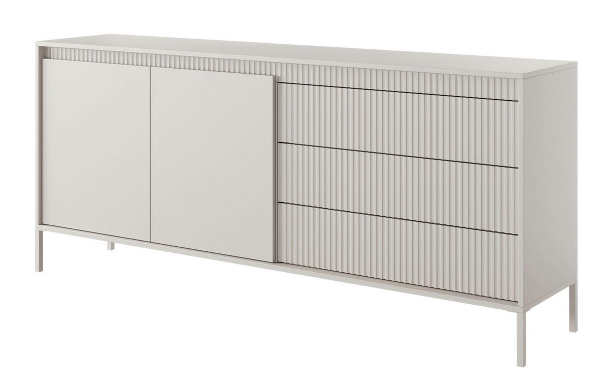SIDEBOARD Falsetto Beige 187 cm - Beige, Holzwerkstoff/Metall (187/81.5/39.5cm) - Selsey