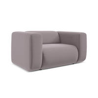SESSEL Samt Stoff Violett - Lila/Flieder, Kunststoff/Textil (137/70/89cm) - Makamii