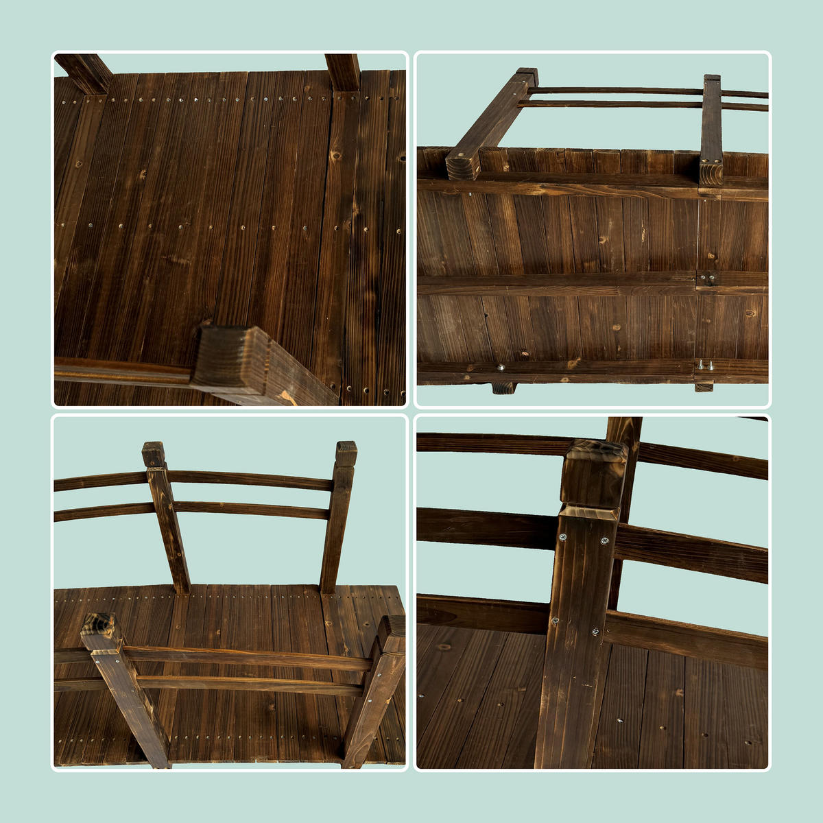 ZÁHR. most - hnedá, drevo (67/150/55cm) - Relaxdays