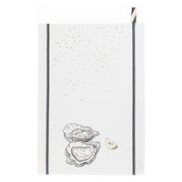 KÜCHENTUCH Huîtres et Citron weiß 50 x 70 cm - Weiß, Textil (50/70cm)