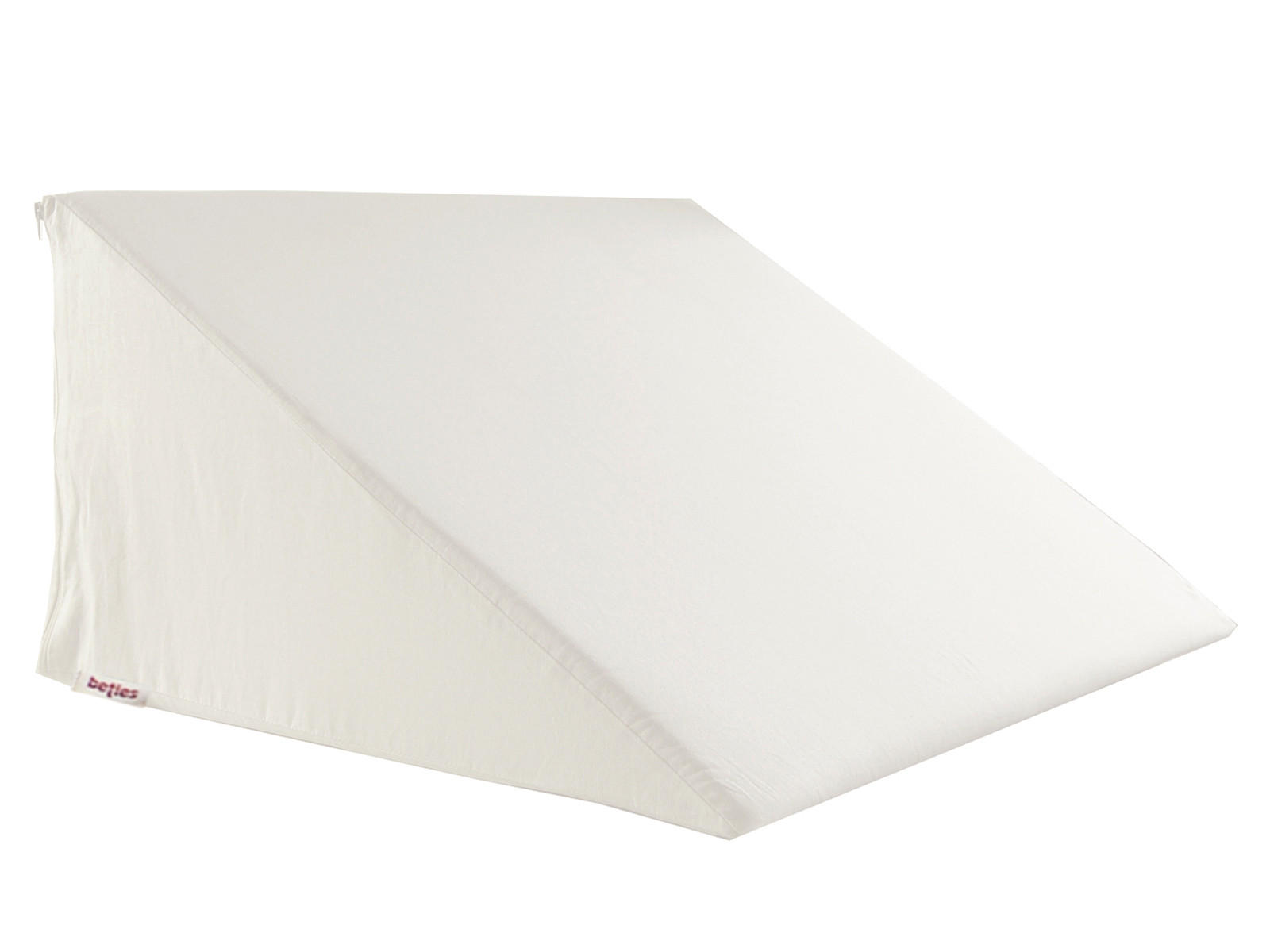 KEILKISSENBEZUG Basic 100% Baumwolle weiß 62/49/30 cm - Weiß, Textil (62/49cm) - beties Heimtextil