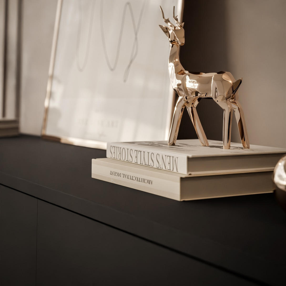 SIDEBOARD ARIADNA schwarz viertürig - Schwarz, Holzwerkstoff (204/83/35cm)