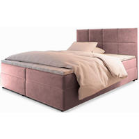 POSTEL BOXSPRING LENA 160x200 cm, s matrací a úložným prostorem, starorůžová - starorůžová, kompozitní dřevo/textil (160/200cm) - MASSENO