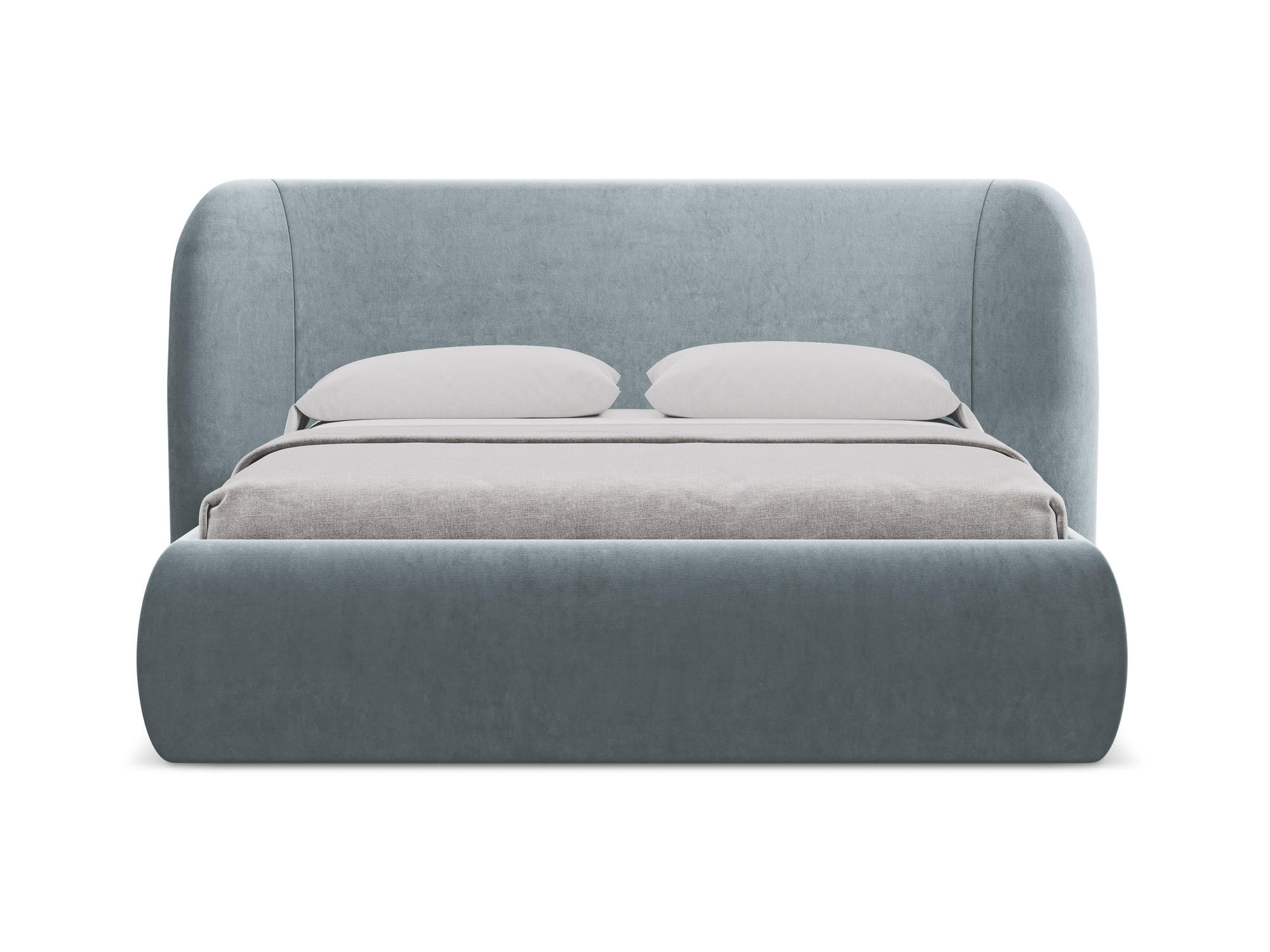 POLSTERBETT mit Bettkasten und Lattenrost 190x215 Blau - Blau/Schwarz, Kunststoff/Textil (140/200cm) - Makamii