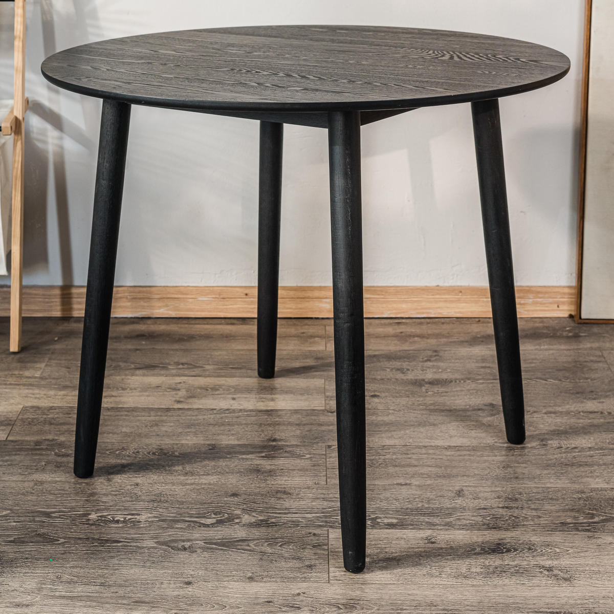 ESSTISCH Rund Schwarz 90 x 90 x 75 (cm) - Schwarz, Holz (90/90/75cm) - Nordlys