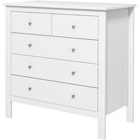 KOMMODE 79/39,5/80,5 cm mit 5 Schubladen und leisem Öffnen, Weiß - Weiß, Holz (79/80.5/39.5cm) - Redom