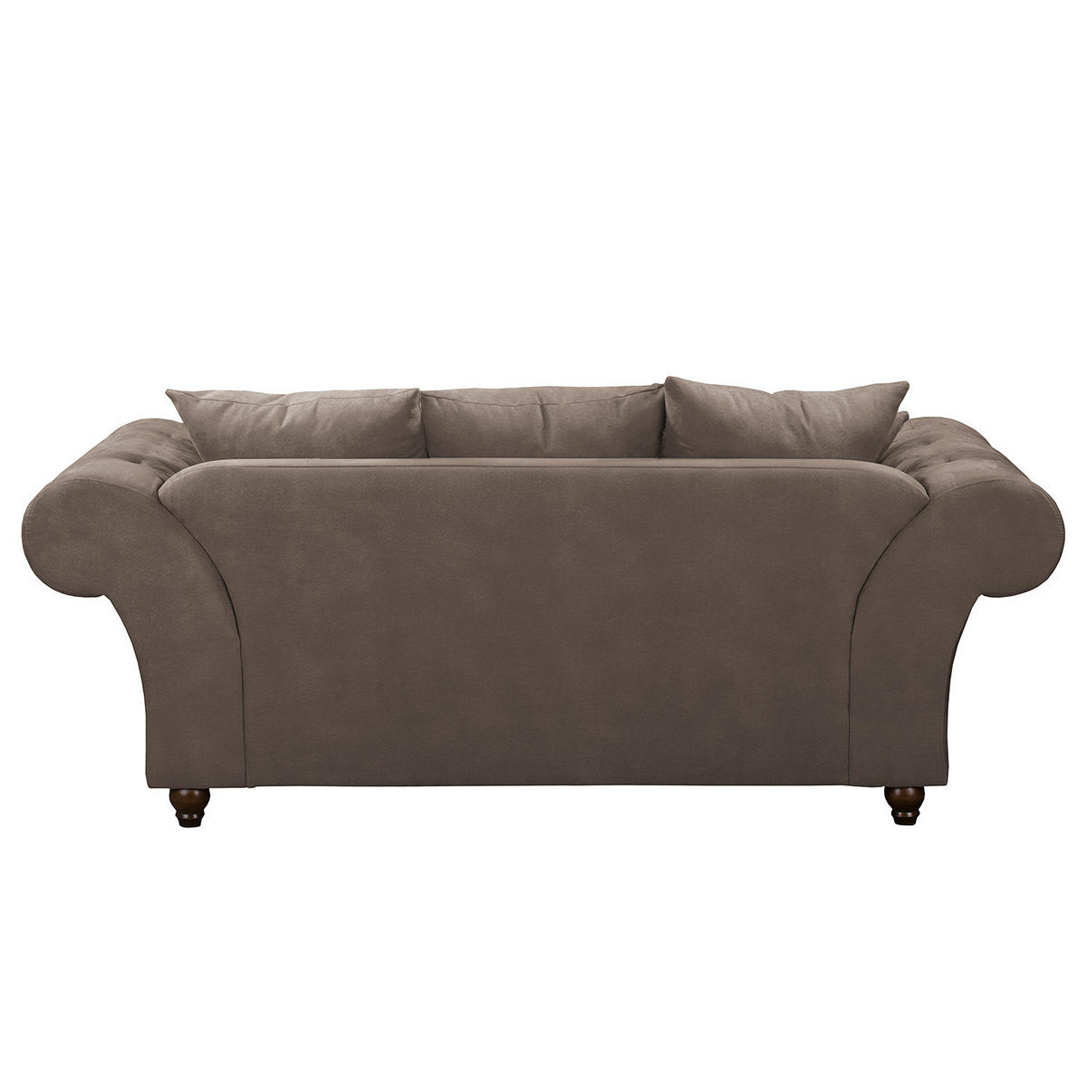 2-SITZER SOFA - Antiklederlook - Dunkelbraun, Textil (210/90/93cm) - home24