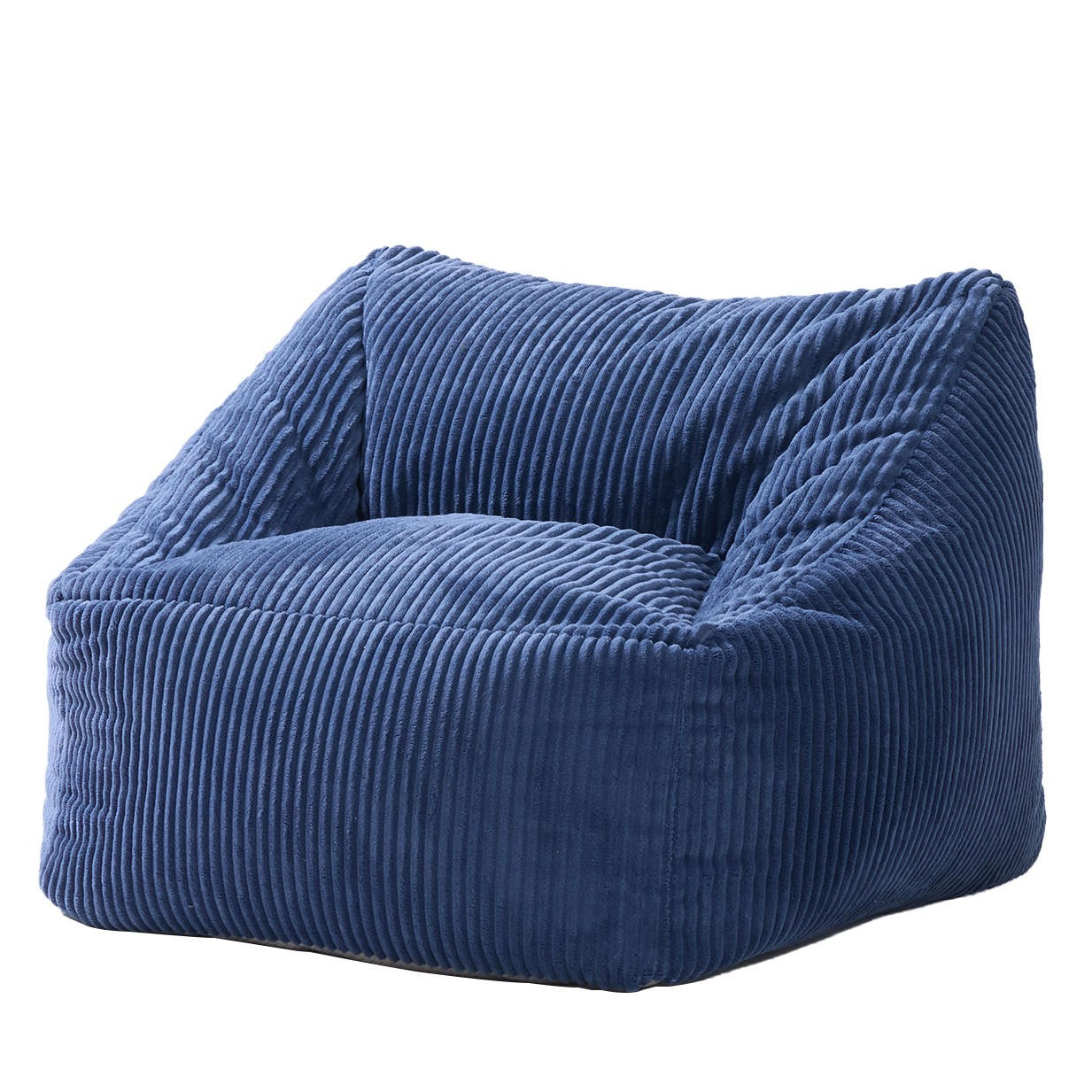 POUF kord Blau - Blau, Textil (55/44/55cm) - Nordlys