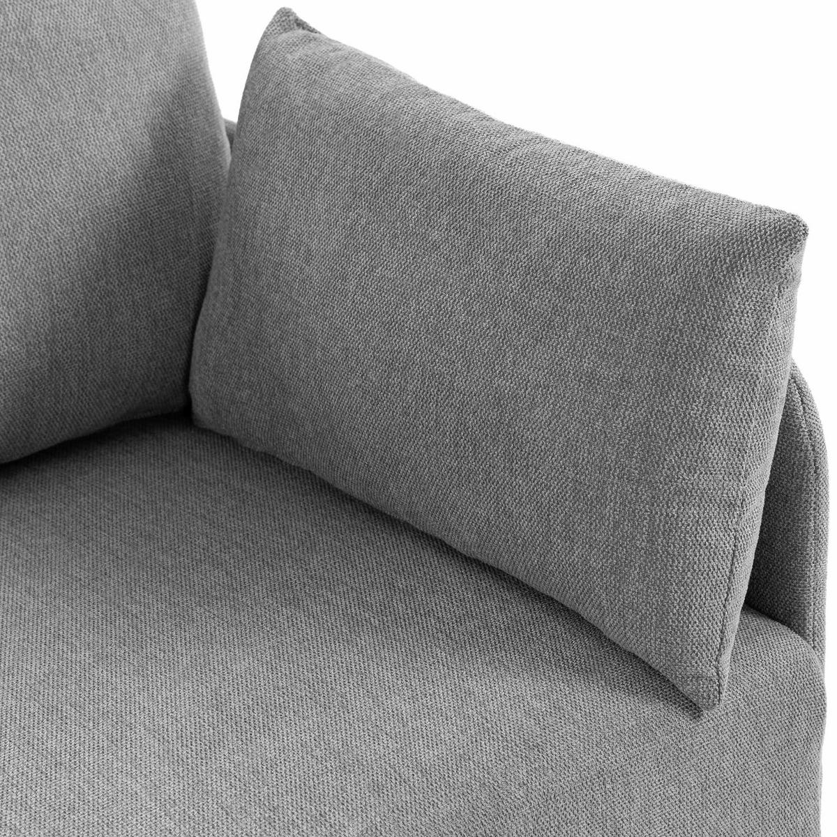 COUCH Bernd 2-Sitzer Stoff 131x79x79cm Stoff Hellgrau Sofa - Hellgrau, Kunststoff (131/79/79cm) - DELUKE