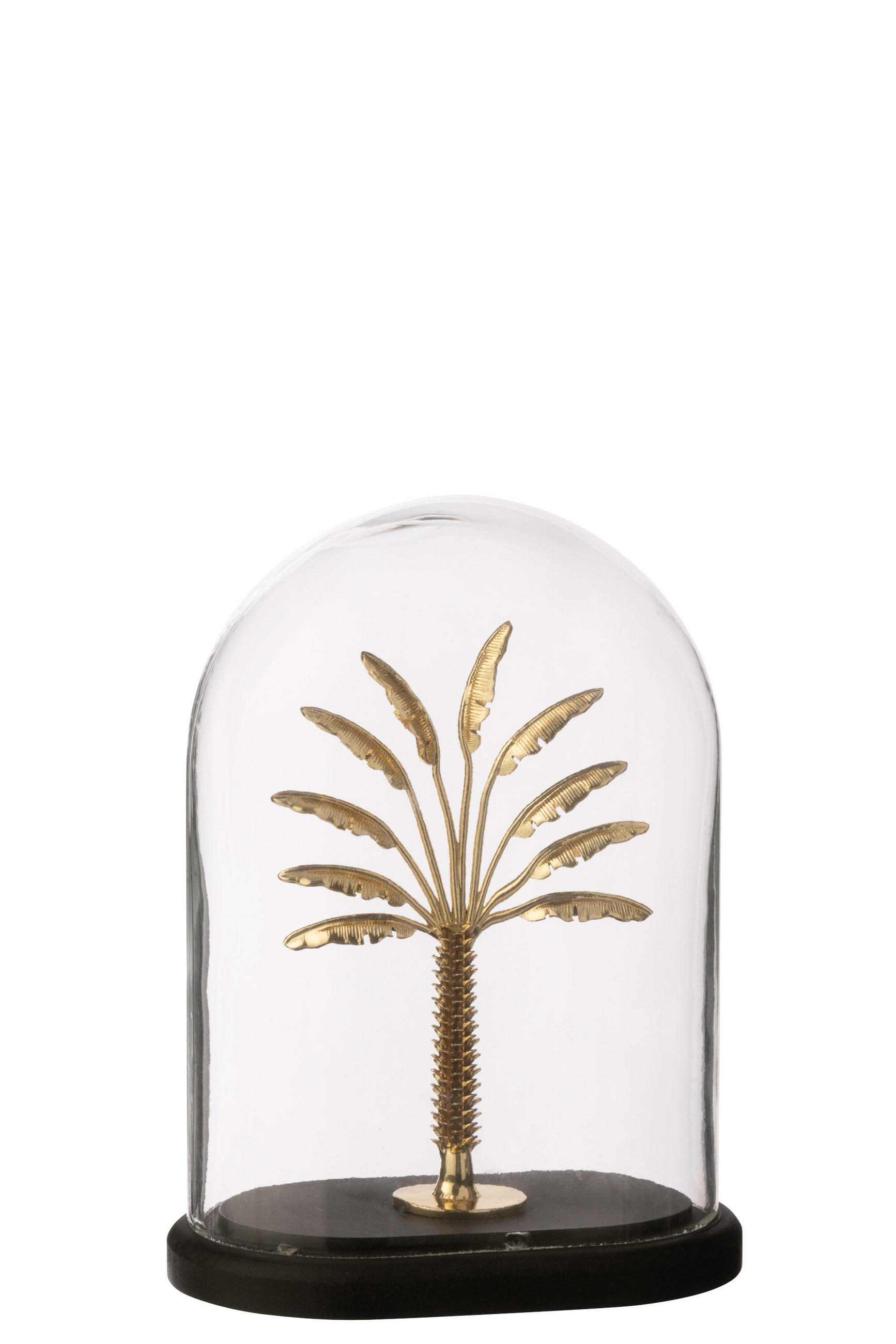 DEKO GLOCKE PALM TREE - Schwarz, Glas (12/22/17cm) - J-Line