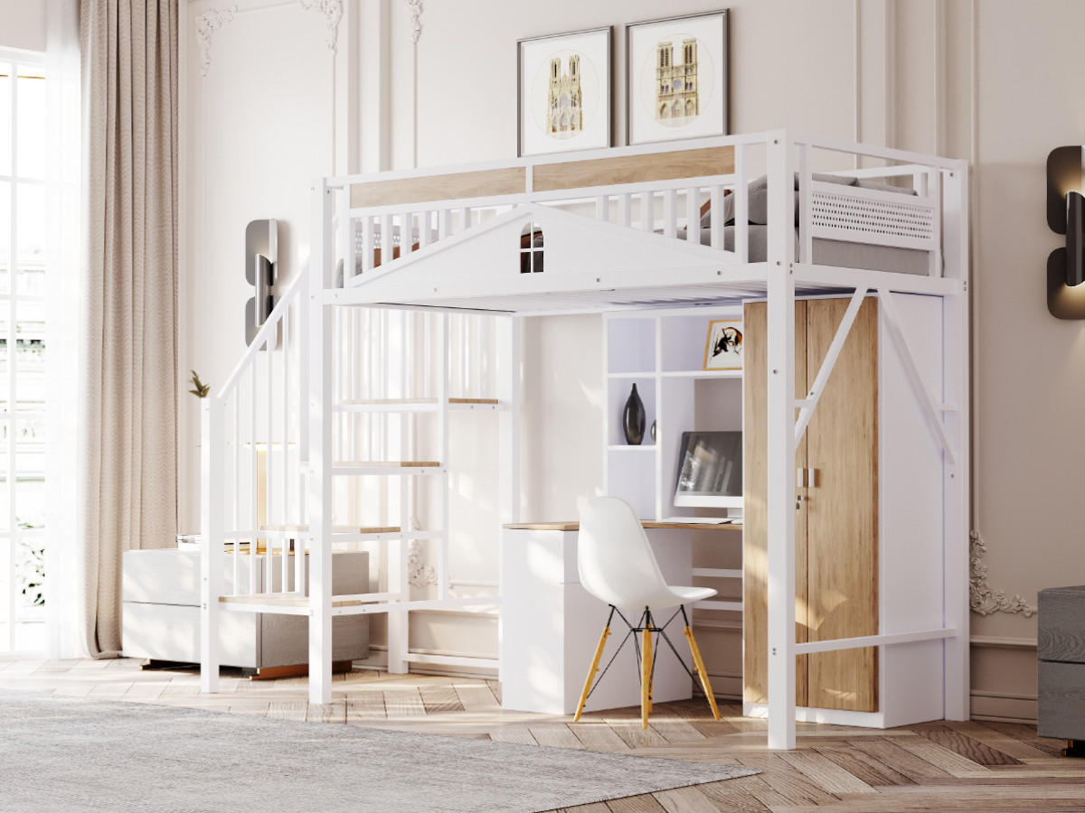 HOCHBETT 90x200 cm Metall Fenster weiß - Weiß, Metall (90/200cm) - LEBENLANG