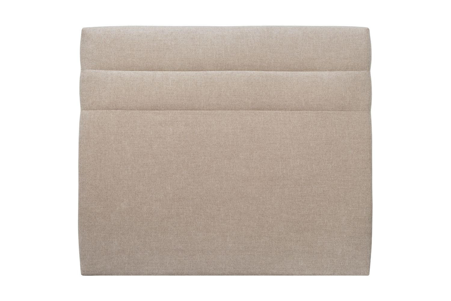 KOPFTEIL Modell Linien – Beigebrauner Stoff 140 cm - Beige/Braun, Holz (140/120/10cm) - Sommeil de Plomb