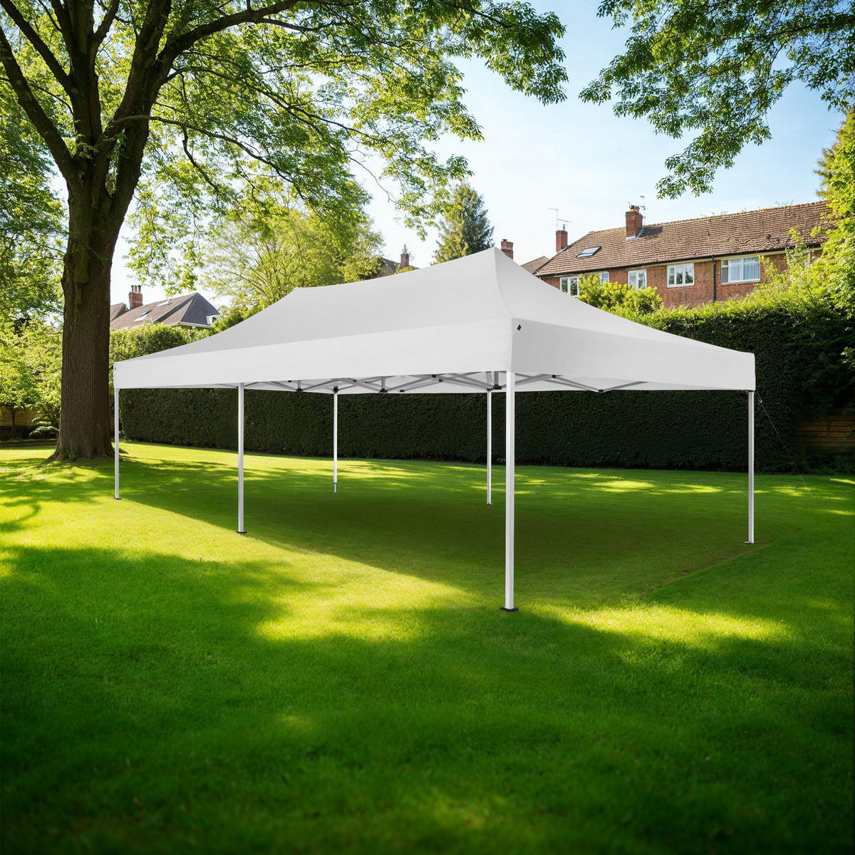PAVILLON Viola,inklusive Spannseilen, Heringen und Tragetasche,weiß - Weiß, Kunststoff (300/280/600cm) - tectake