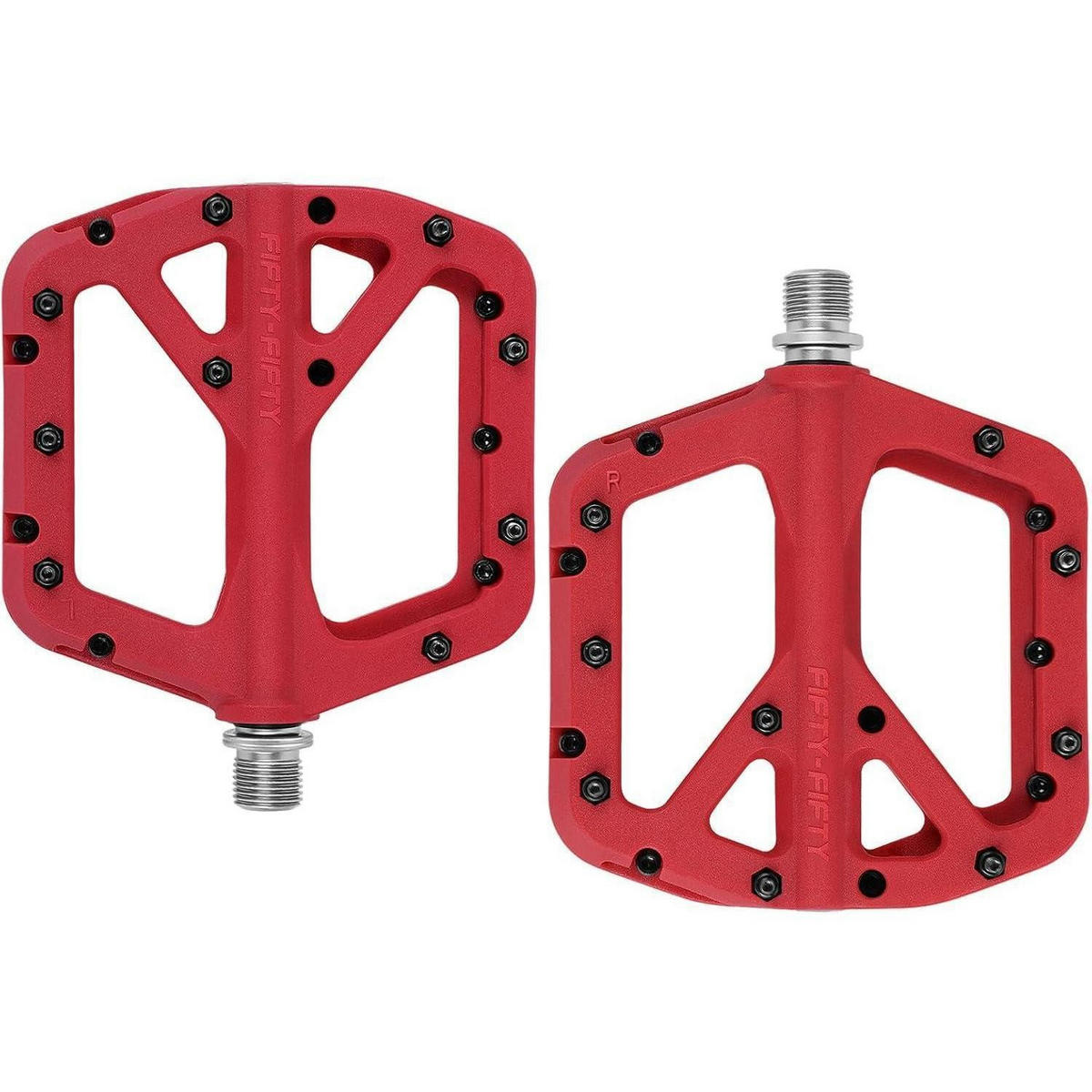 FAHRRADPEDALE Nylon Composite Rot 9/16 Zoll - Rot, Kunststoff (10.4/1.5/10.6cm)